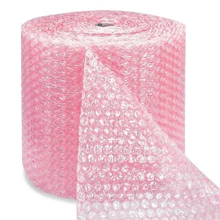 Pink anti-static bubble wrap roll