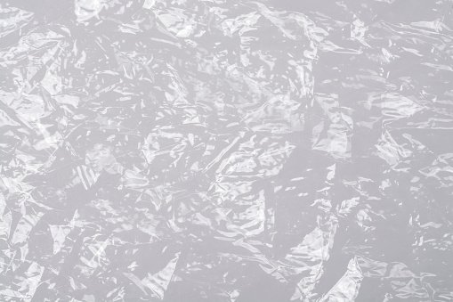 Close-up of stretch film cling texture / transparency